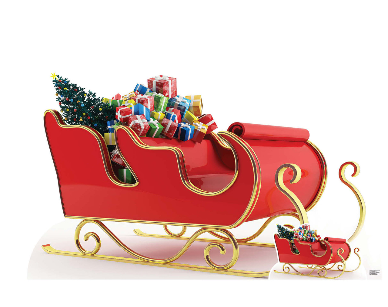 Santa Sleigh Christmas Cardboard Cutout Standup Standee santa-sleigh-christmas-cardboard-cutout-standup-standee