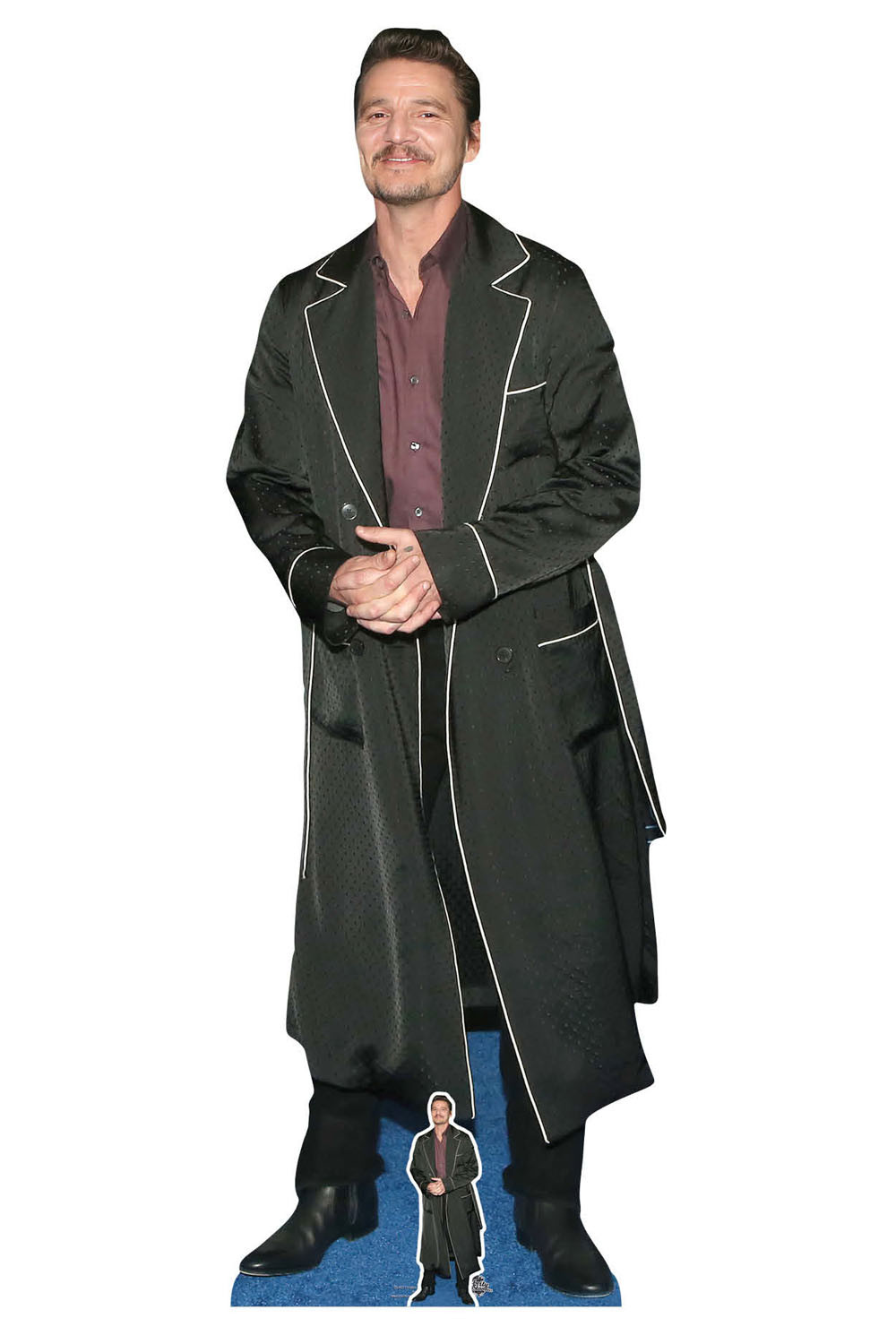 Celebrity-Cutouts Sagoma Mini Formato – Pedro Pascal (Red Coat) – Ritaglio In Cartone Alta Definizione 60,5 Cm – Regalo Per Fan