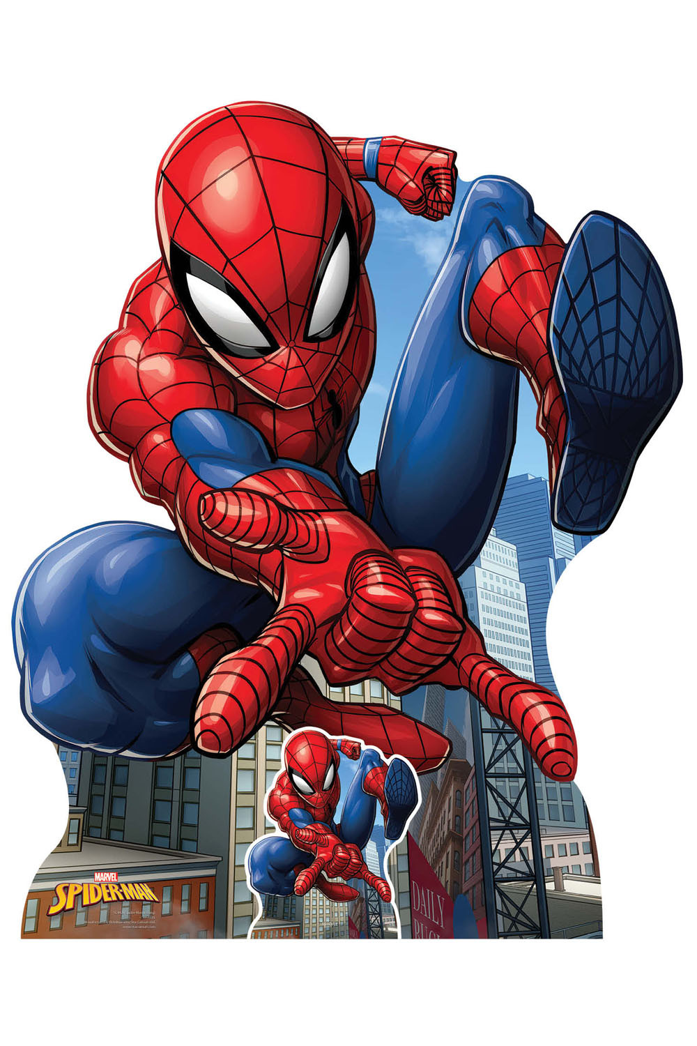 『希少』スパイダーマンThe Amazing Spider-Man2等身大パネル しゃがむスパイダーマンの公式等身大マーベルボール紙切り抜き