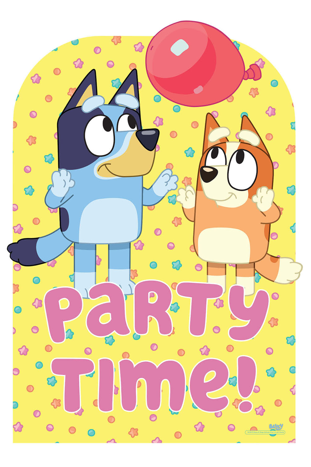Bluey とビンゴ バルーン パーティー 子供サイズ 段ボール背景