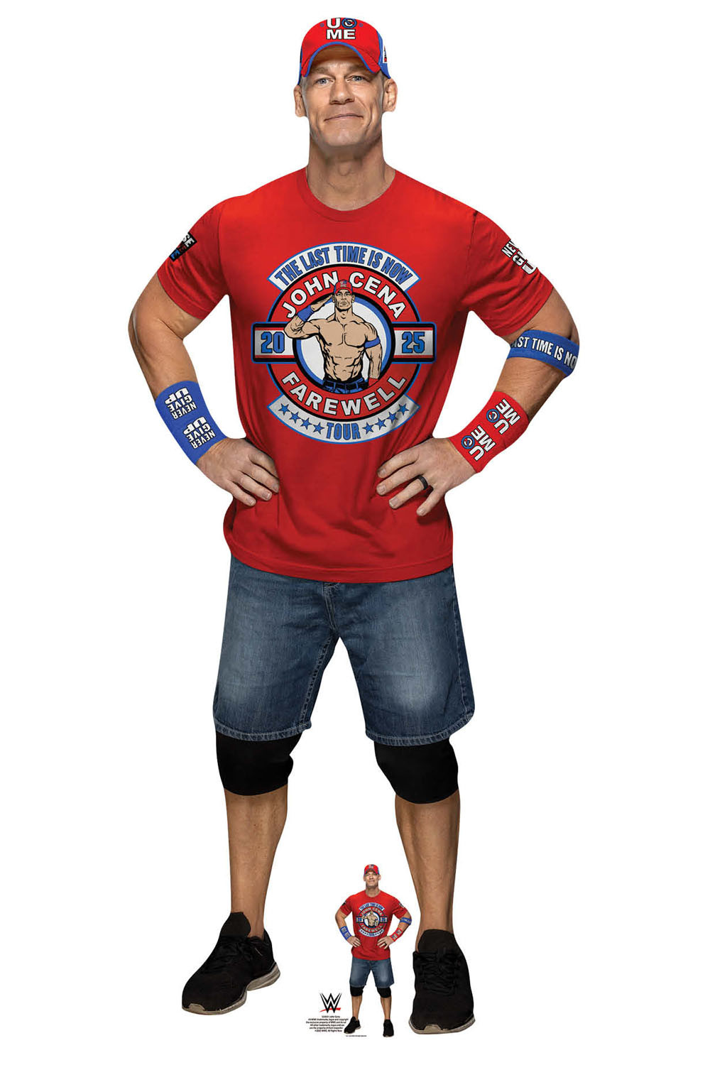ジョン・シナ レッド T シャツ 等身大 段ボール カットアウト 公式 WWE