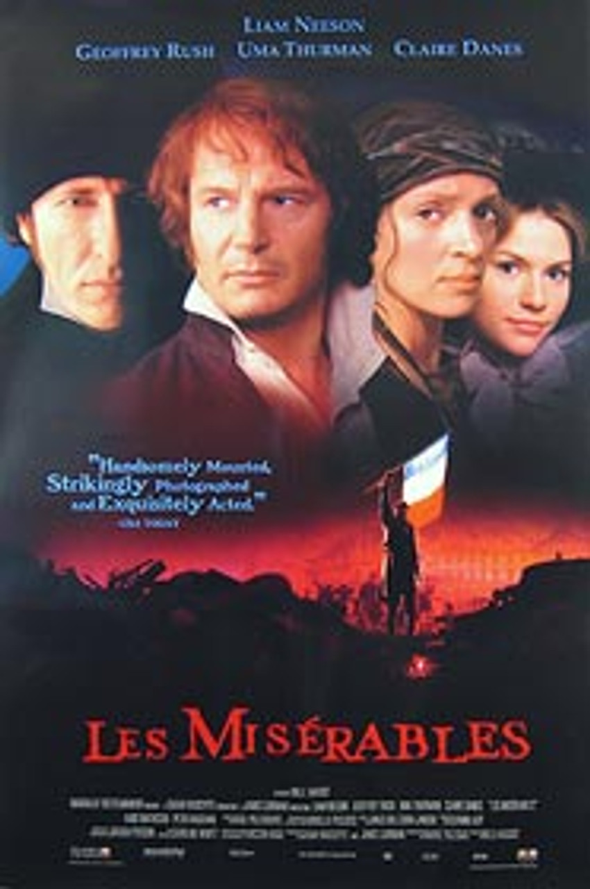 les miserables 1998 movie poster