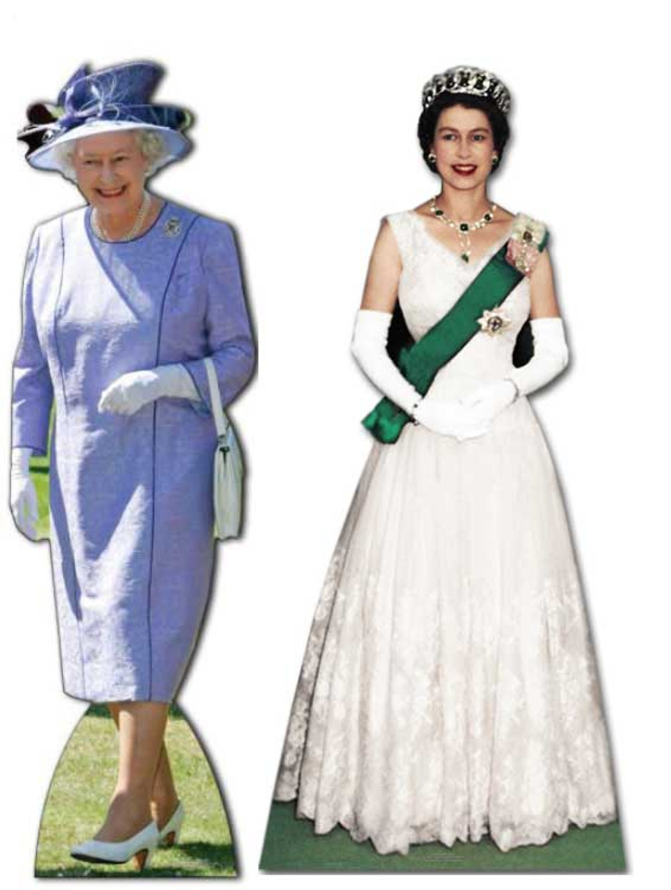 Queen Elizabeth ll In Aqua 293 Cardboard Cutout 