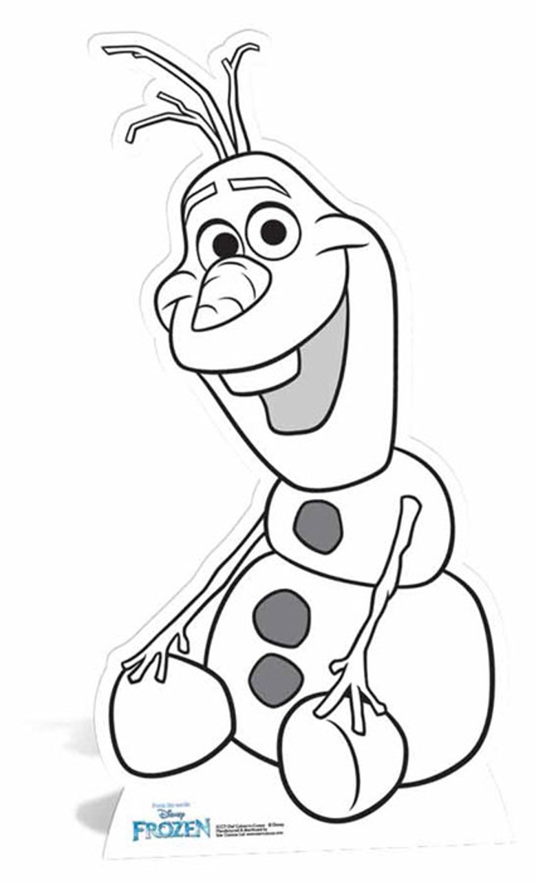 Download Olaf Colour-In Cutout Disney Frozen Colour In Lifesize ...