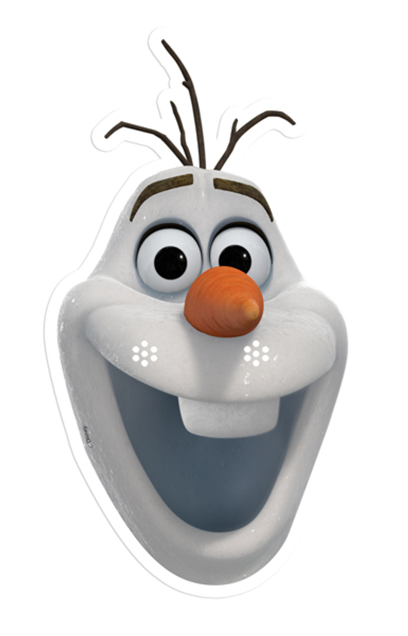 Welkom ik lees een boek Dankbaar Olaf from Disney's Frozen Single Card Party Face Mask. Available now at  Starstills.com