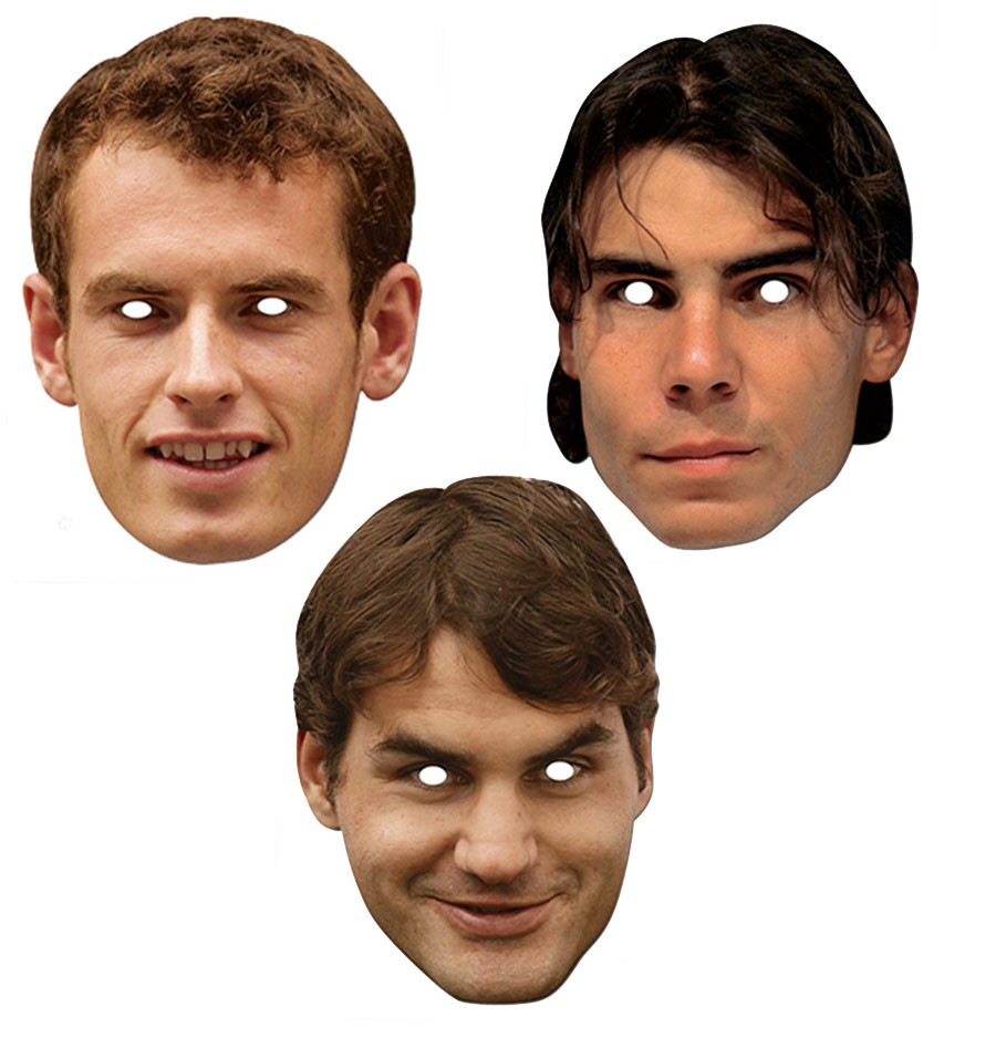 Tennis Players Set Official 2d Card Party Face Masks Variety 3 Pack In Stock Now With Free Uk Delivery Worldwide Shipping