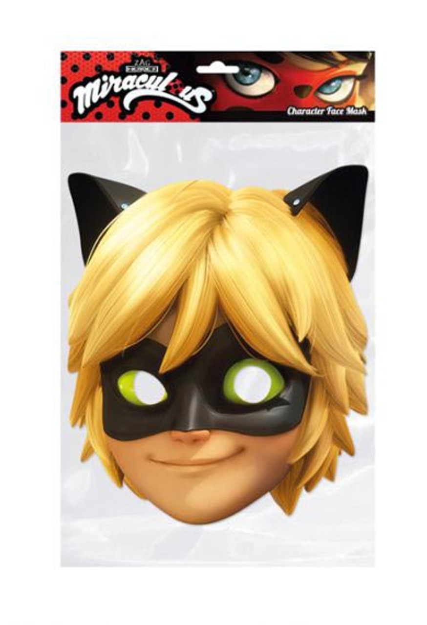Cat Noir From Miraculous Single 2d Card Party Face Mask Cat Noir From Miraculous Single 2d Card Party Face Mask