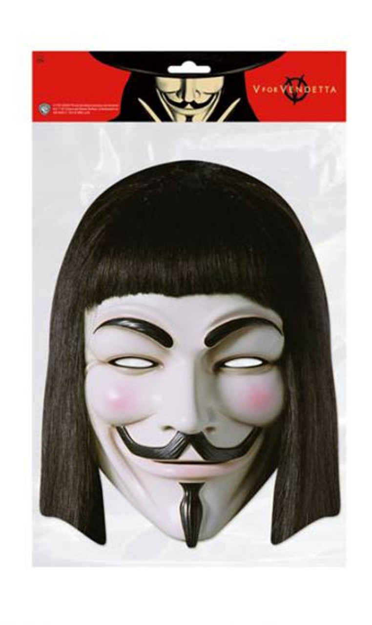 V For Vendetta Single 2d Card Party Face Mask