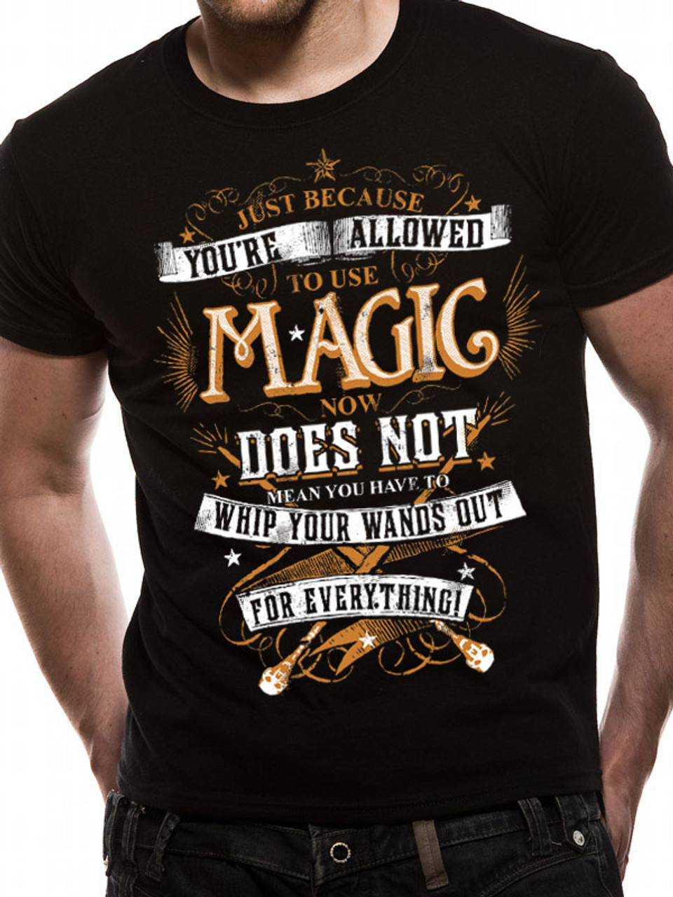 Harry Potter Magic Wands Official Unisex Black T Shirt Buy Harry