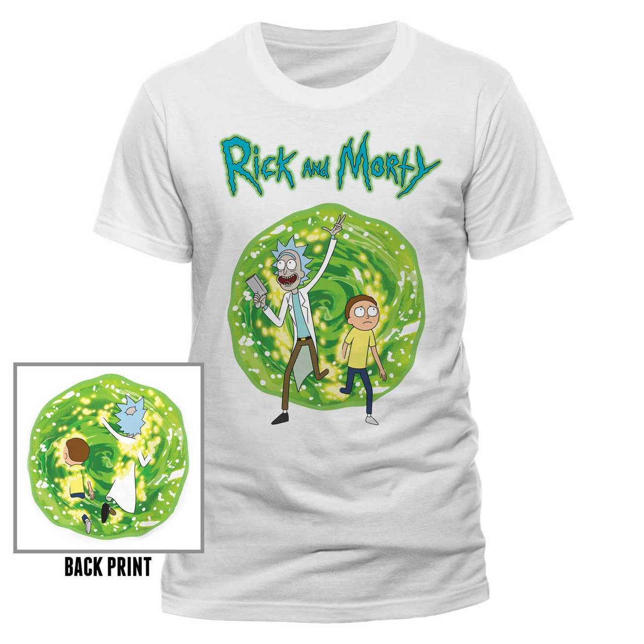 Rick and Morty Green Portal Official White Unisex T-Shirt. Buy Rick and ...