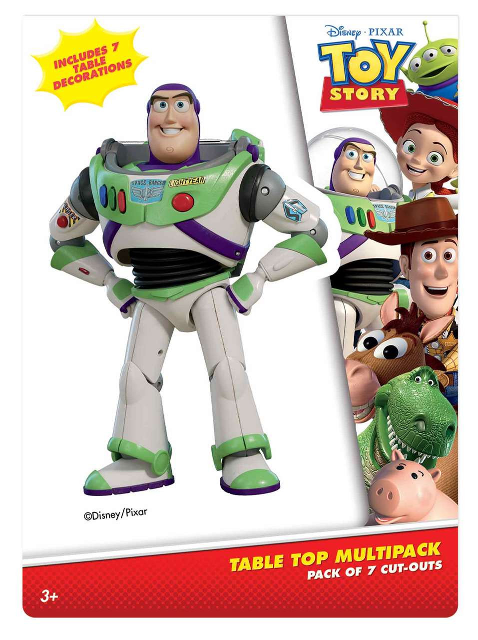 Toy Story Official Table Top Cardboard Cutouts Party Pack Of 7 Contains Sheriff Woody Buzz 1657