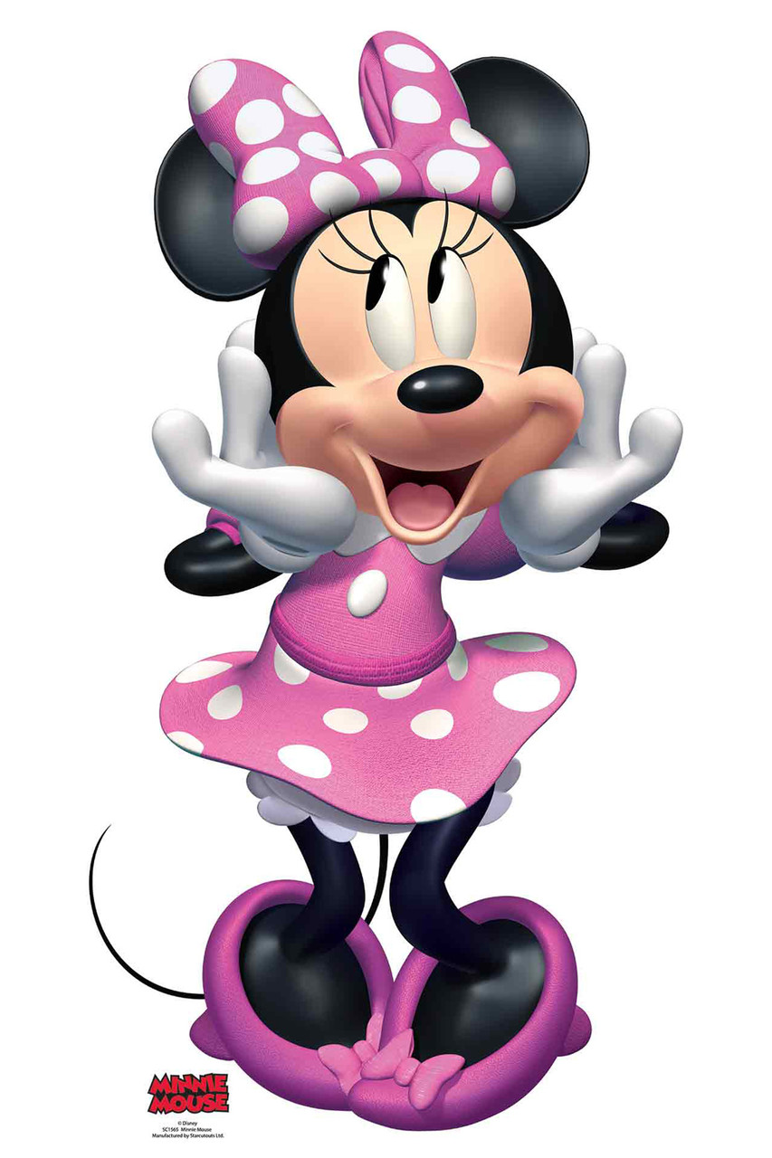 Minnie Mouse Pink Dress Official Disney Cardboard Cutout Standee Minnie Mouse Pink Dress Official Disney Cardboard Cutout Standee