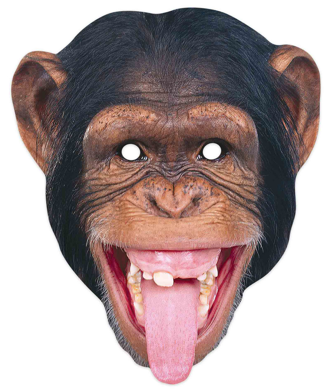 Chimpanzee 2D Animal Single Card Party Mask