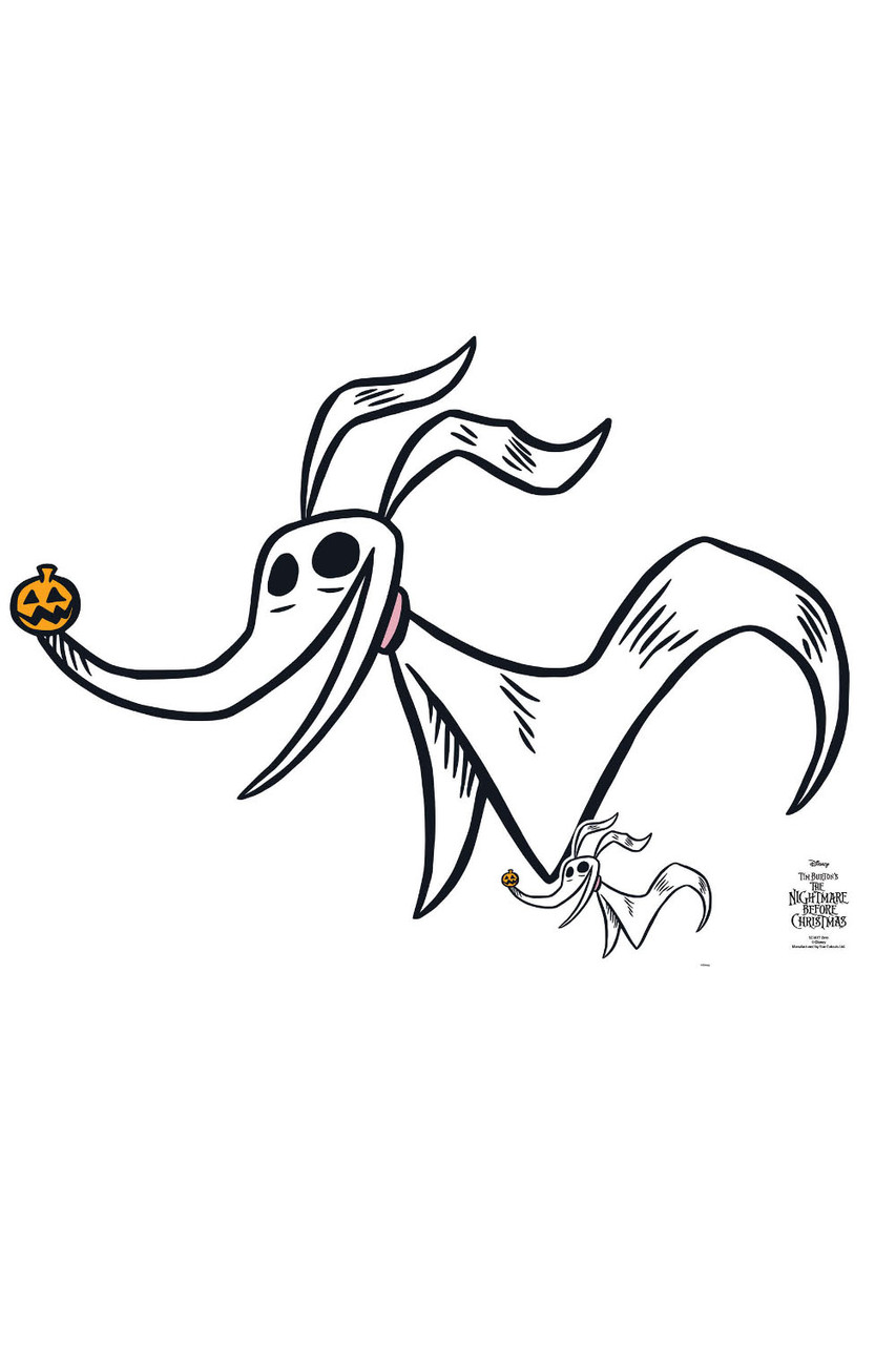 zero nightmare before christmas coloring pages