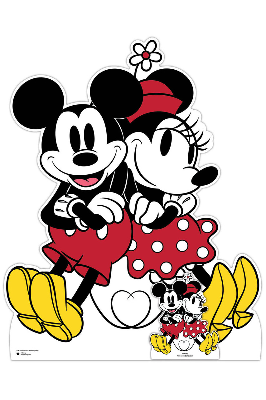 Mickey Mouse and Minnie Mouse Together Lifesize Cardboard Cutout