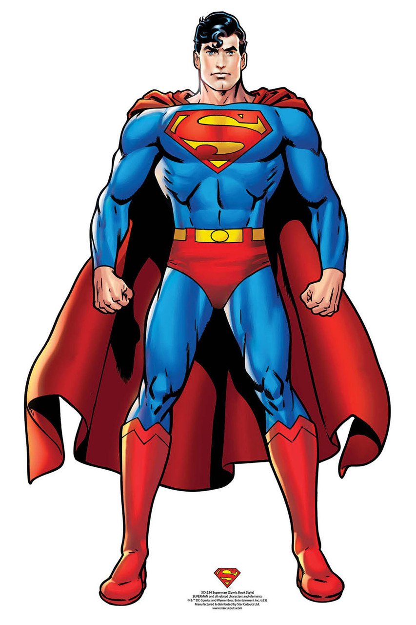 Superman Cape Style Cardboard Cutout Superhero Standup / Standee