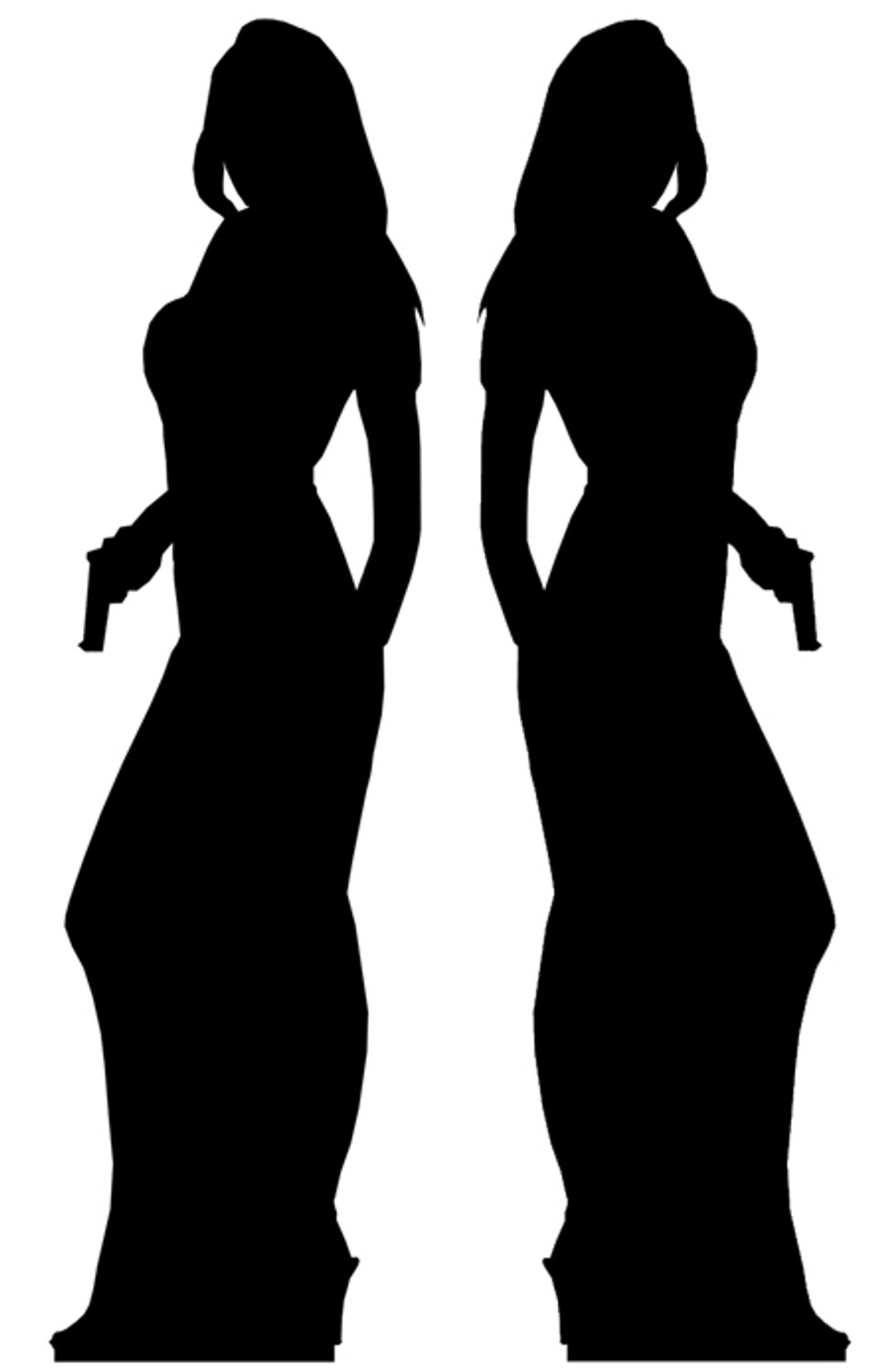 Secret Agent Girl Double Pack (James Bond Girl Style) - Lifesize Cardboard  Cutout / Standee