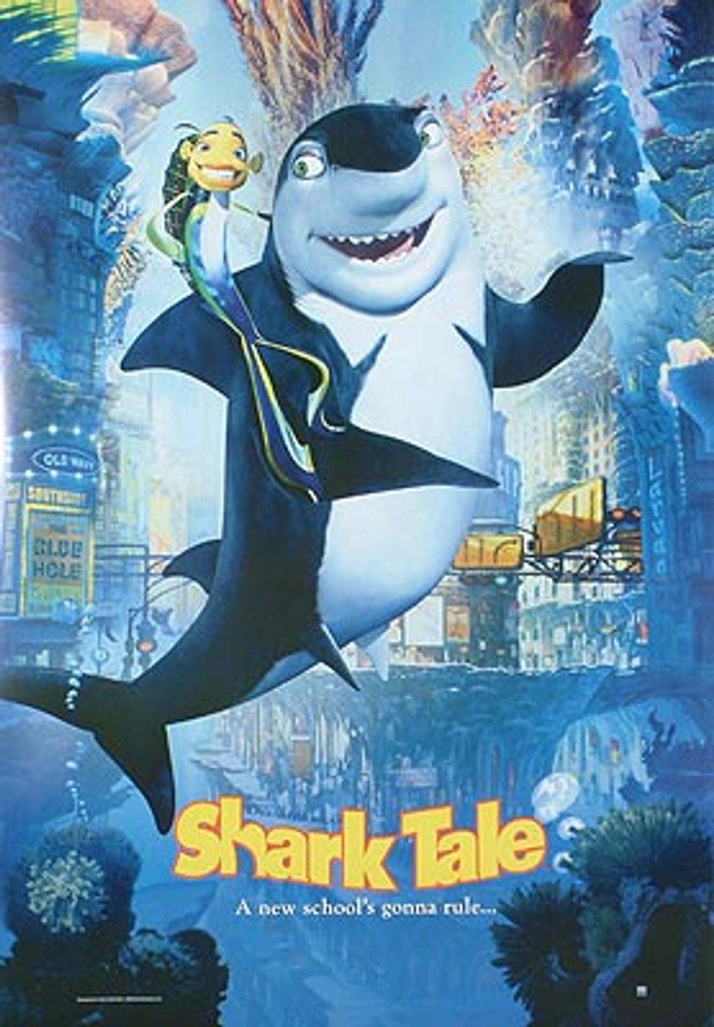 SHARK TALE (Shark & Fish Reprint) POSTER buy movie posters at