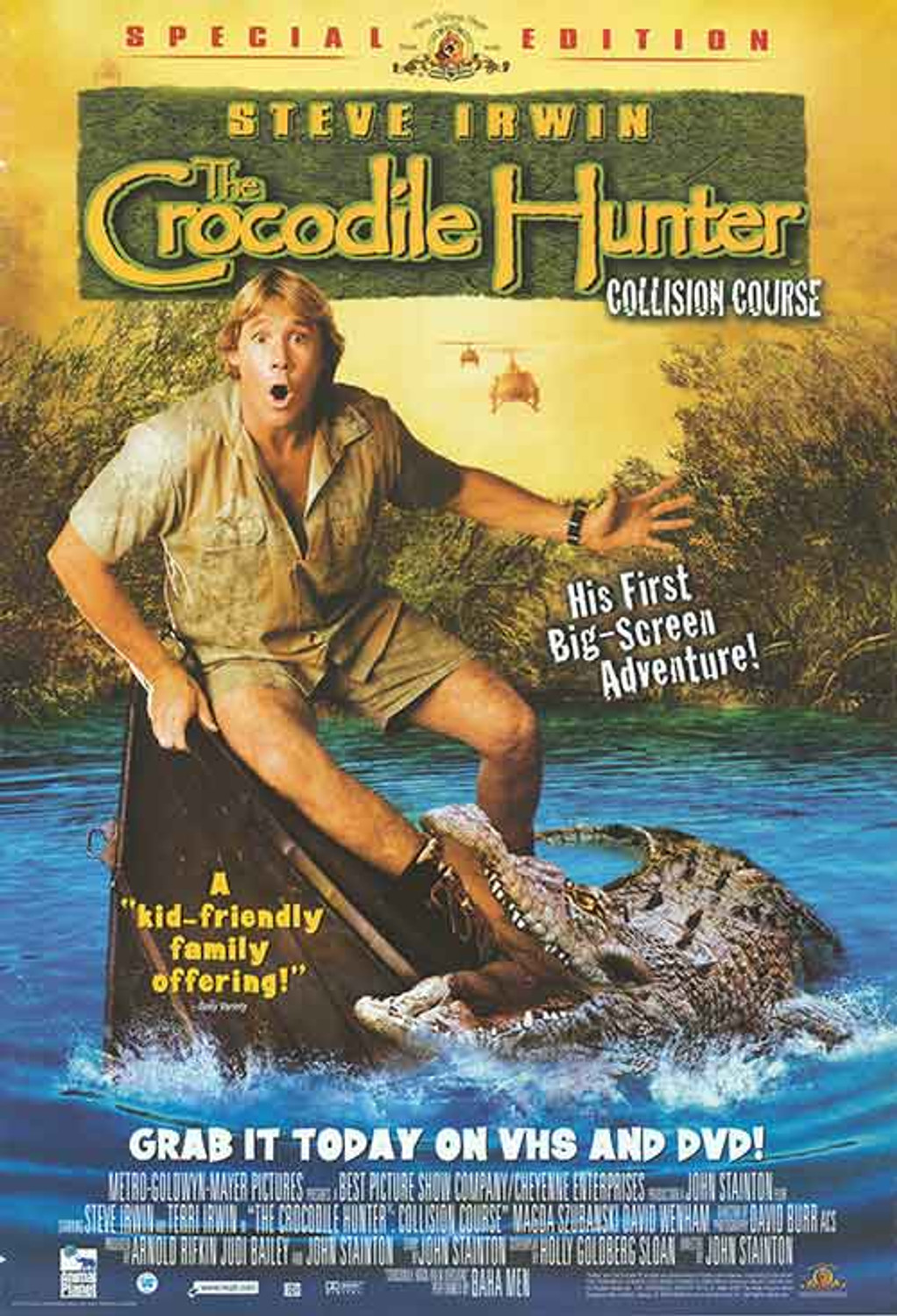 Affiche publicitaire vid o dvd originale du chasseur de crocodiles vid o