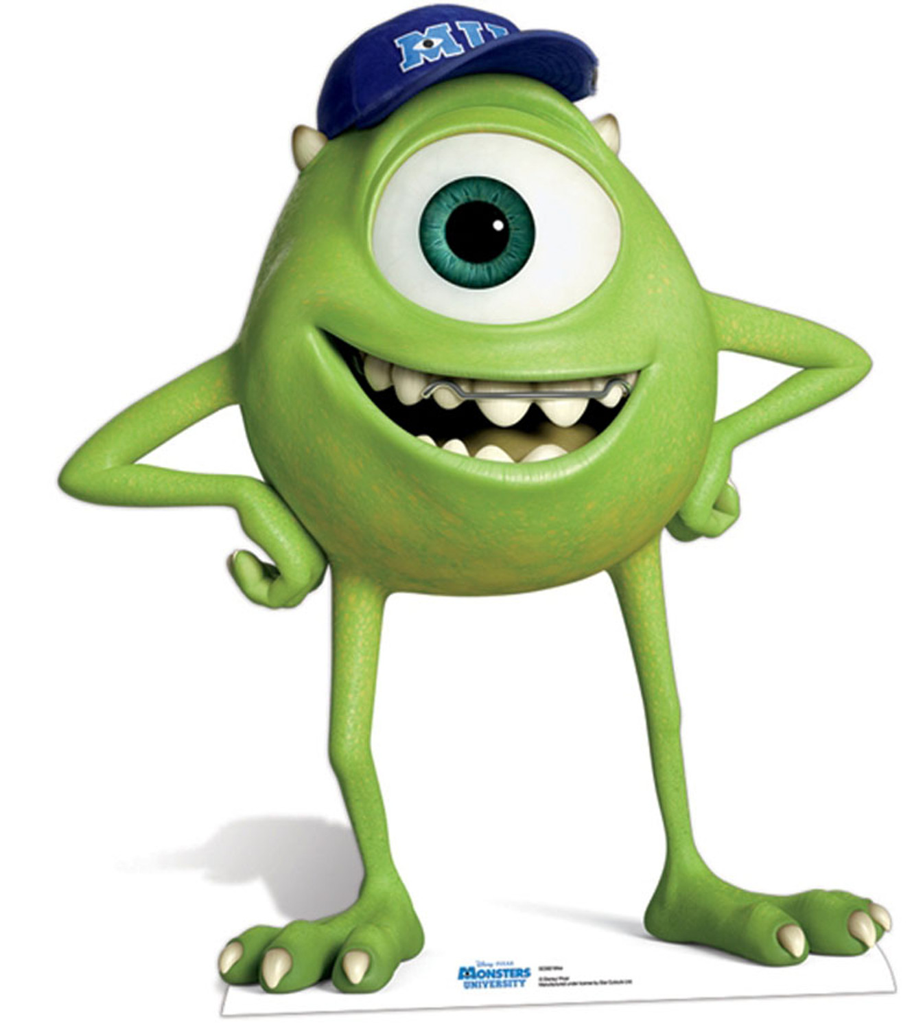 Découpe en carton grandeur nature de Mike Wazowski de la Monsters  University acheter des découpes, des standups et des standees sur  starstills.com