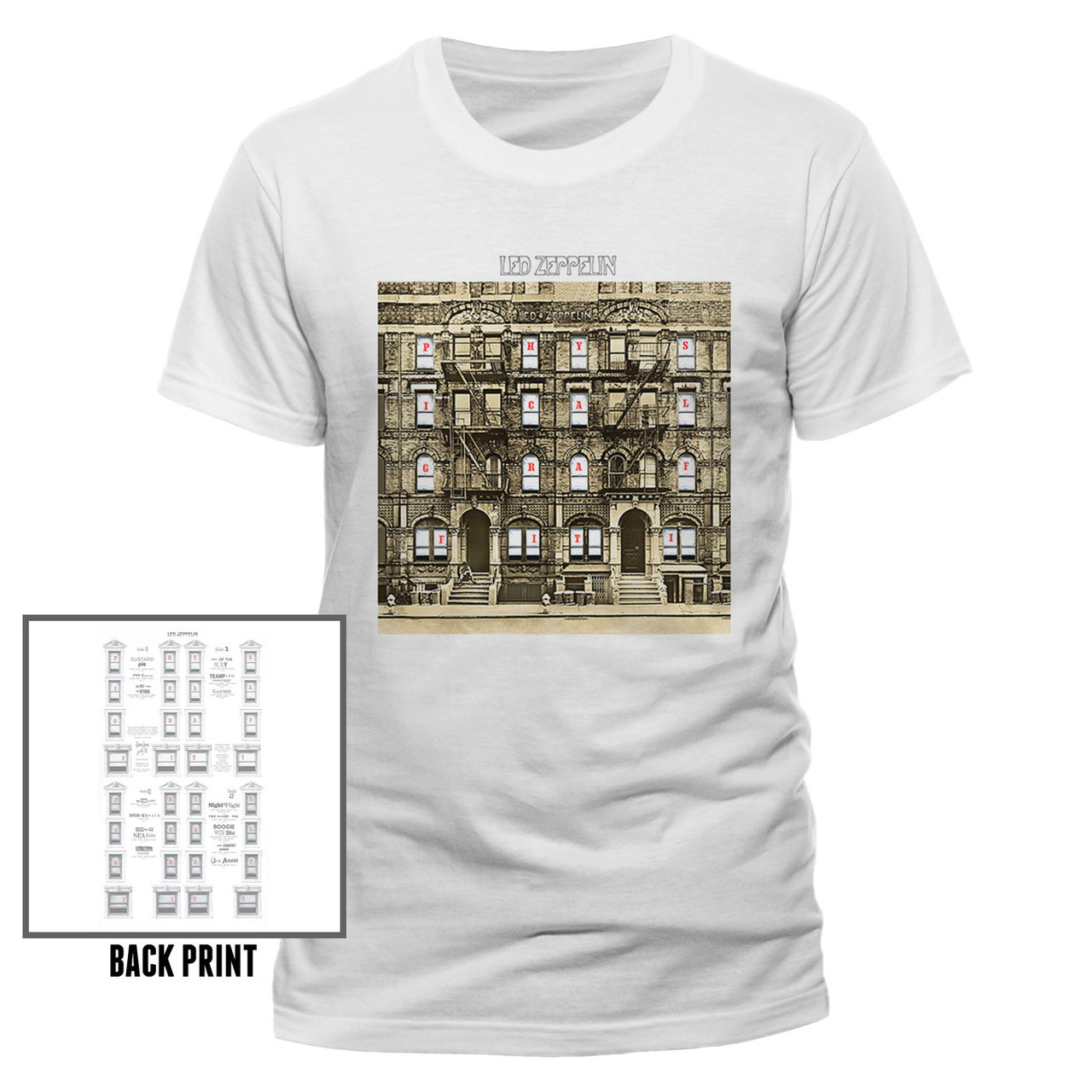 Led Zeppelin Physical Graffiti Official Unisex T-Shirt. Buy Led 