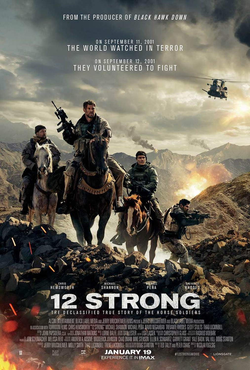 12 Strong Original Movie Poster - Double Sided Final Style