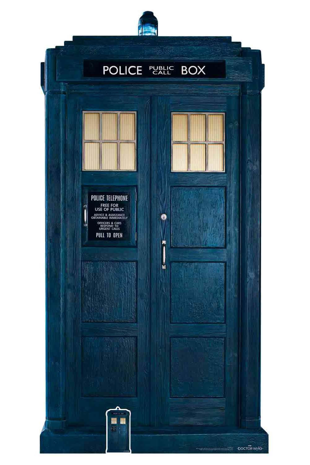 The Tardis from The 13th Doctor Who Official Cardboard Cutout