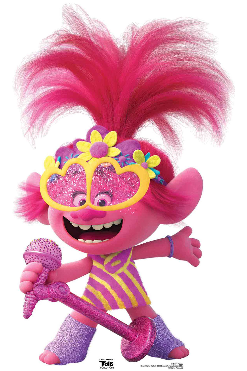 DreamWorks Trolls Popstar Poppy Singing Doll, Includes Toy Ukulele