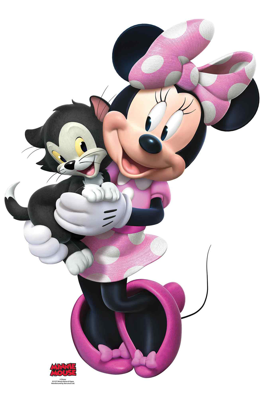 Minnie Mouse with Figaro the Cat Official Disney Cardboard Cutout