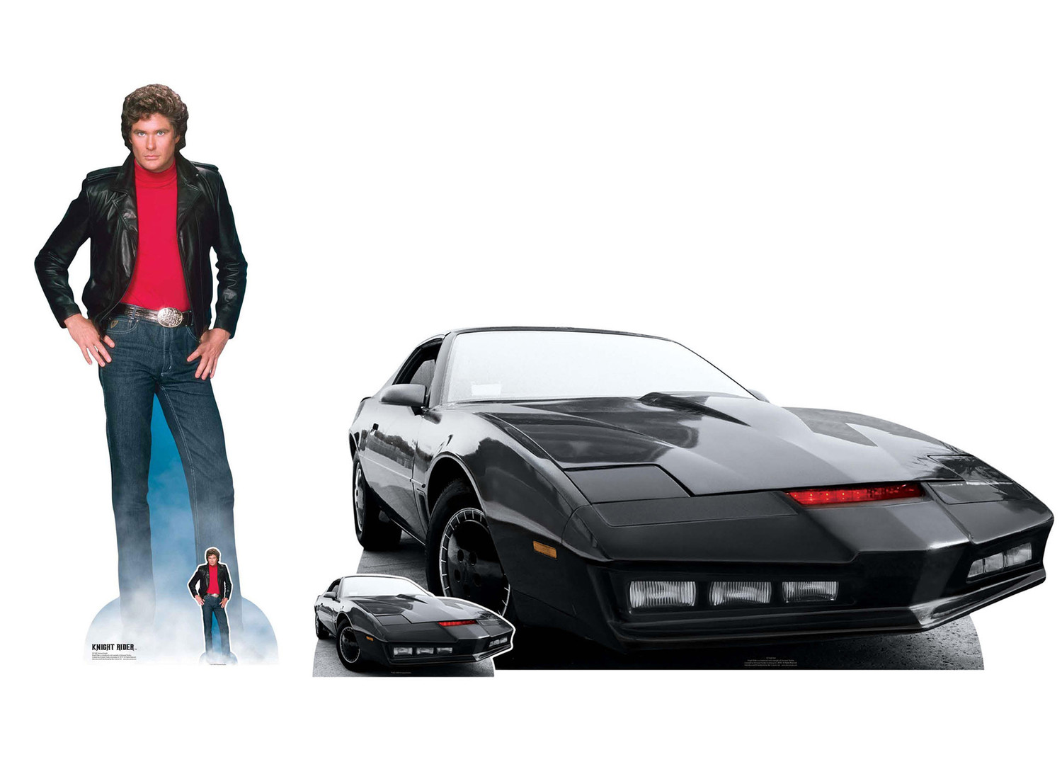 Michael Knight en KITT Official Knight Rider Cardboard Cutout Set