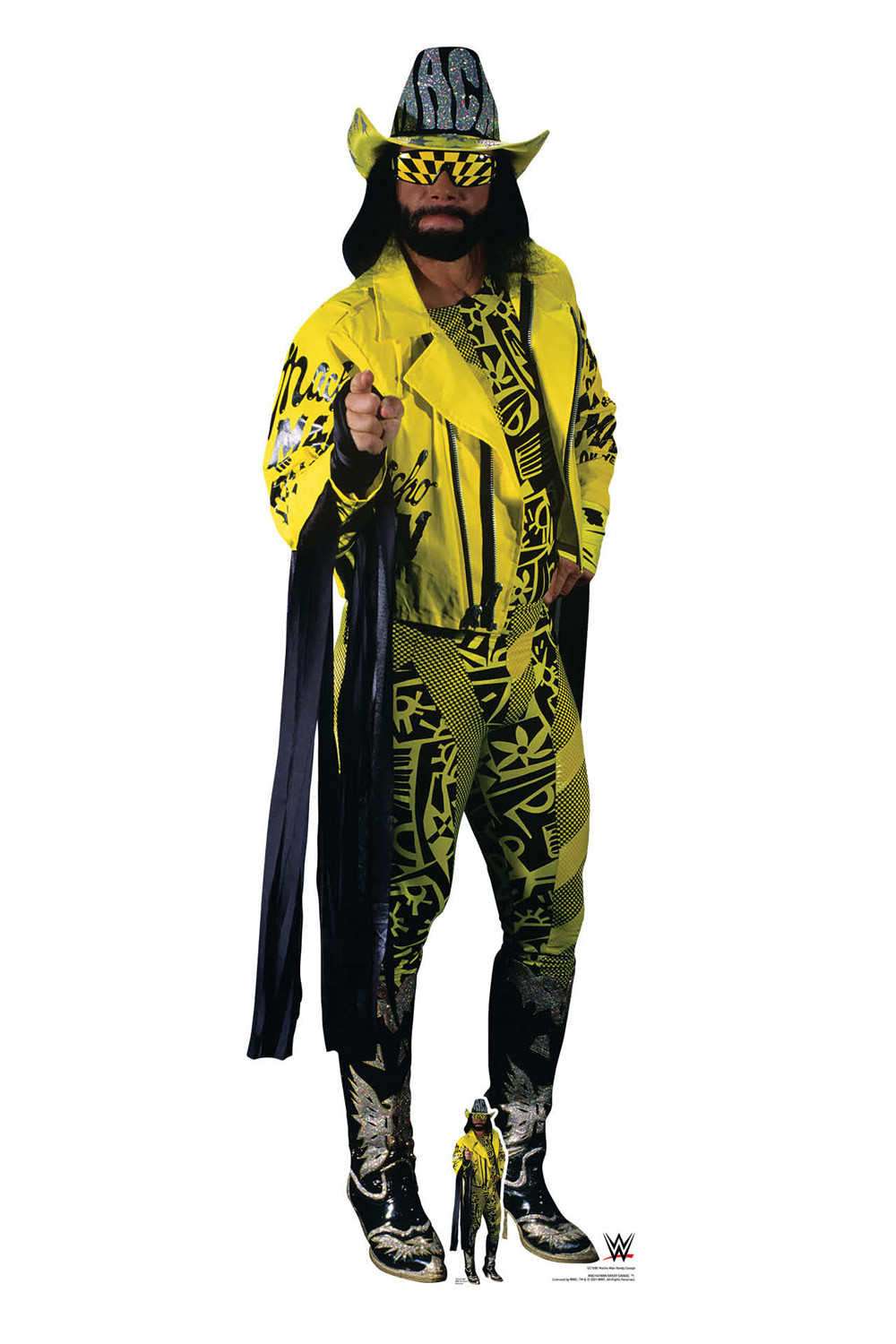 Macho Man Randy Savage Yellow Suit WWE Lifesize Cardboard Cutout