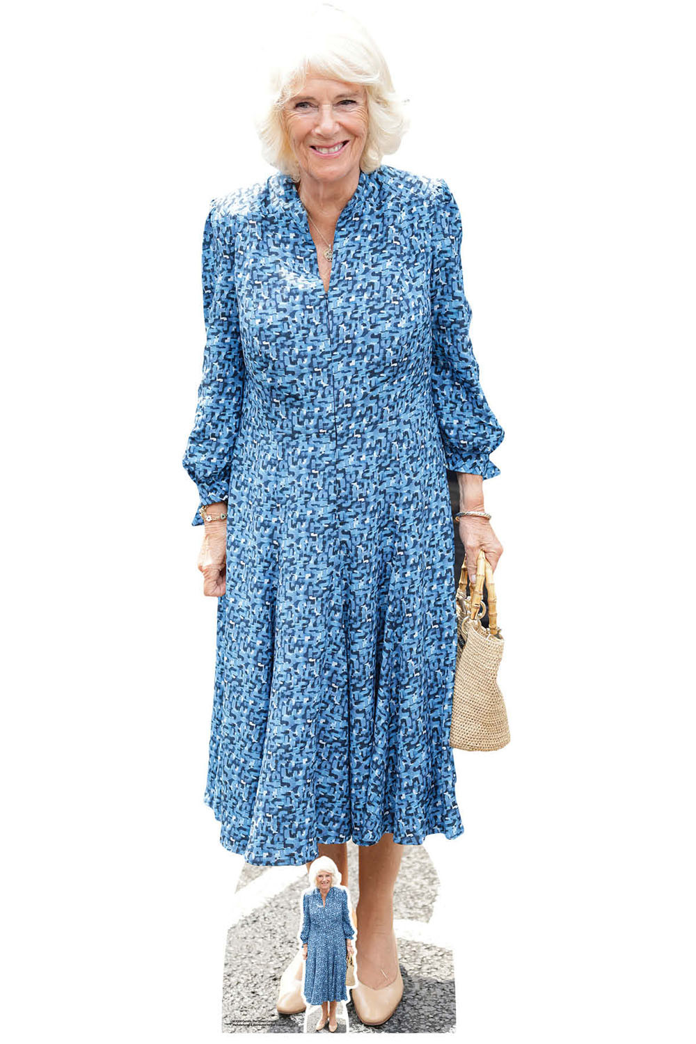 Camilla Queen Consort Blue Dress Lifesize Cardboard Cutout / Standee