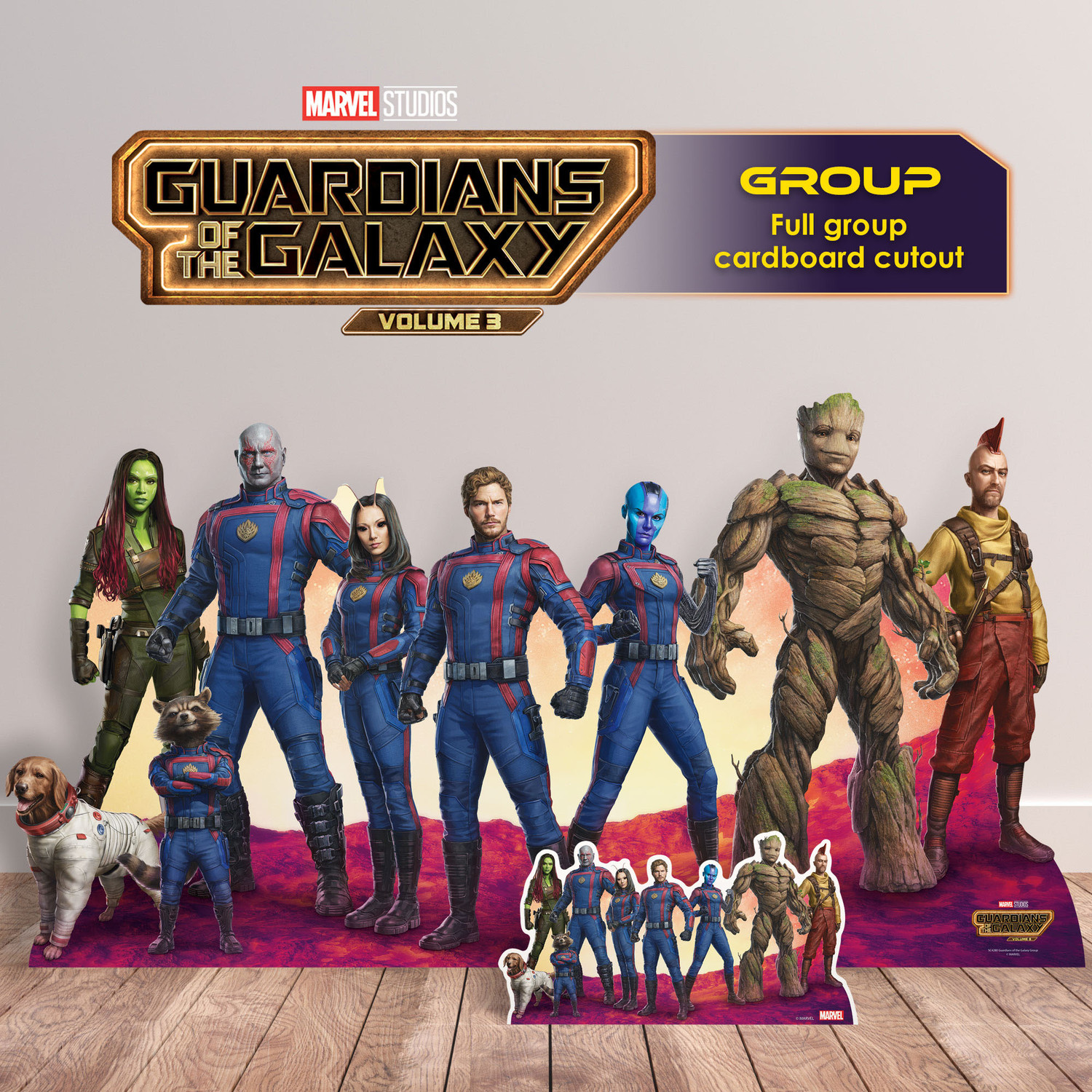 Guardians of the Galaxy Vol. 3 Group Marvel Cardboard Cutout / Standee