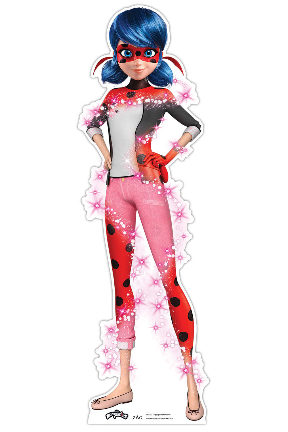 Lady Bug from Miraculous Transformation Style Mini Cardboard Cutout Official