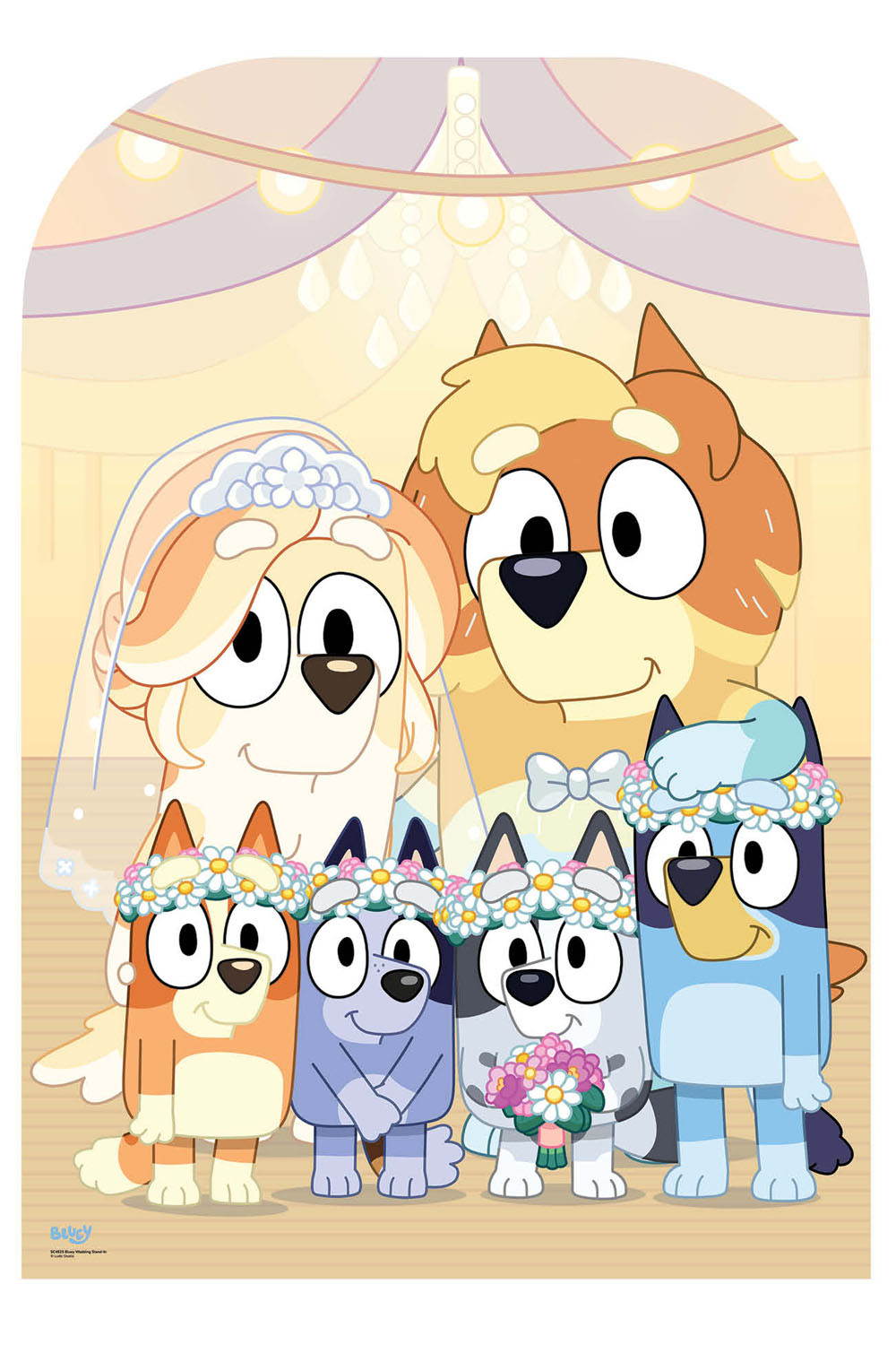 Uncle Rad と Frisky Wedding Cardboard スタンドイン公式 Bluey