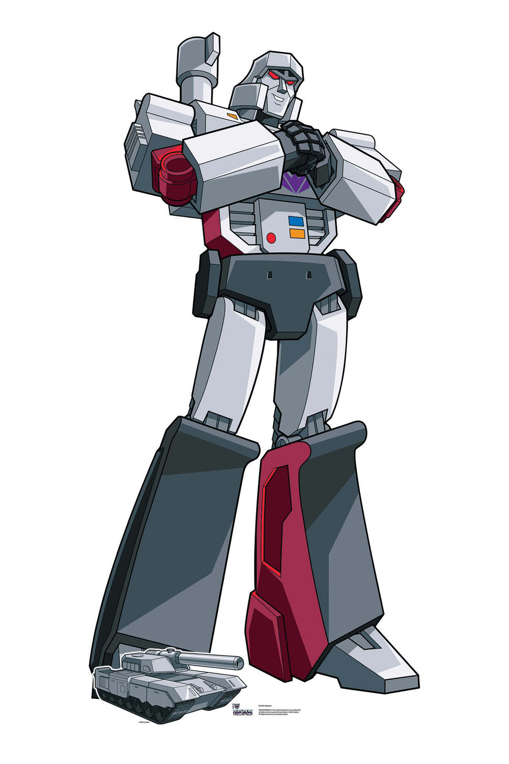Megatron from Transformers Cardboard Cutout Animation Style