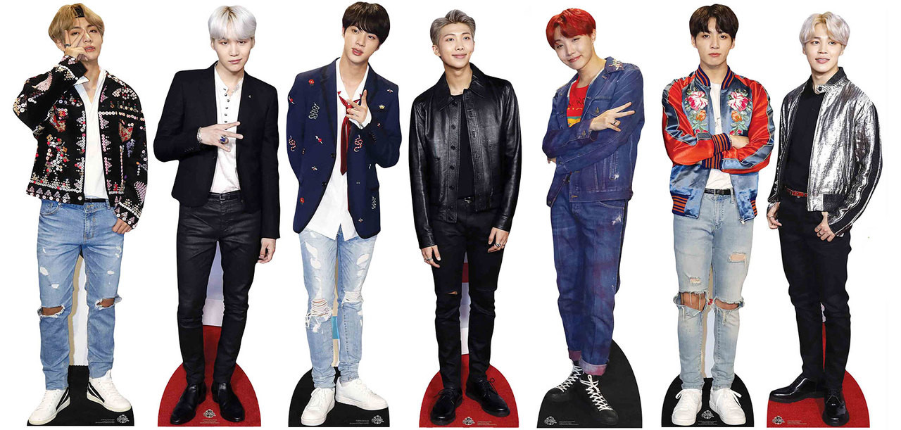 BTS Bangtan Boys Cardboard Cutout set of 7