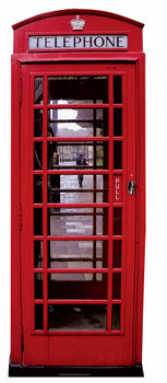 Classic British Red Telephone Box Lifesize Cardboard Cutout / Standee Classic British Red Telephone Box Lifesize Cardboard Cutout / Standee