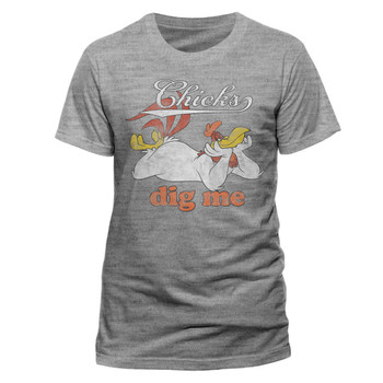 Looney Tunes Foghorn Leghorn Official Unisex Grey T-Shirt 