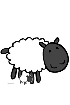 Cute Farmyard Sheep Cardboard Cutout Cute Farmyard Sheep Cardboard Cutout