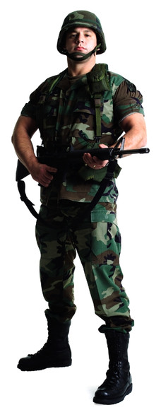 US-Soldat (Junggesellenabschied/Junggesellinnenabschied) – lebensgroßer Pappausschnitt / Standee