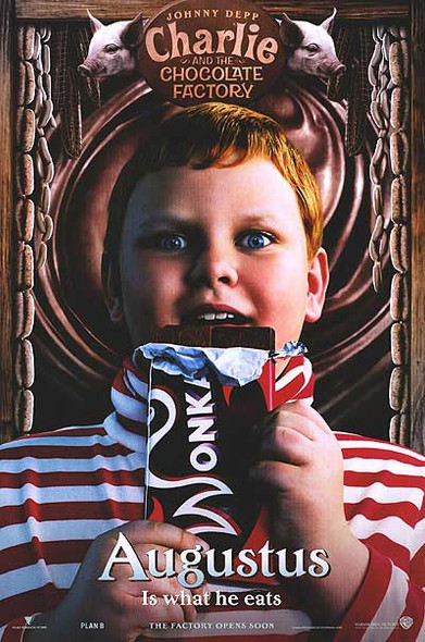 Charlie und die Schokoladenfabrik (Augustus Mini) (2005), originales Mini-Kinoplakat