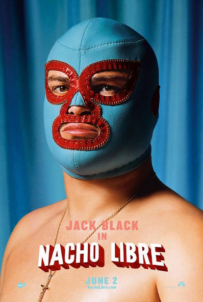 NACHO LIBRE (dubbelzijdig Advance Style D gezichtsmasker) (2006) ORIGINELE BIOSCOOPPOSTER