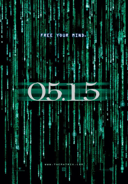 THE MATRIX RELOADED (SINGLE SIDED Advance 3-D Foil with date) (2003) ORIGINAL CINEMA POSTER THE MATRIX RELOADED (SINGLE SIDED Advance 3-D Foil with date) (2003) ORIGINAL CINEMA POSTER