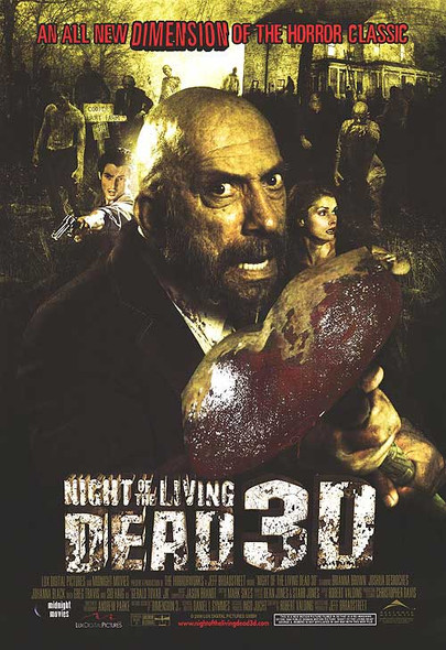 La noche de los muertos vivientes 3d (regular de una cara) (2006) cartel de cine original