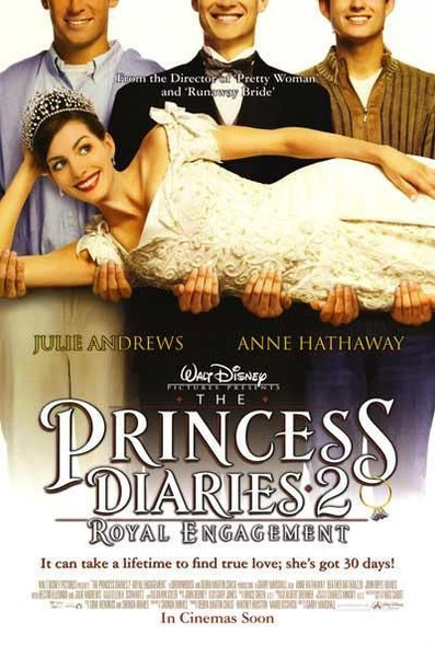 The princess diaries 2: royal engagement (doble cara internacional) (2004) cartel de cine original