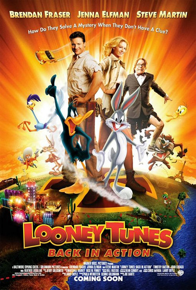 Looney tunes: de nuevo en acción (reimprimir) cartel de reimpresión