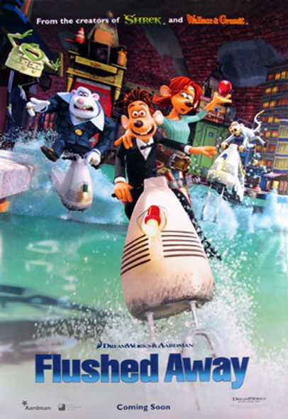 Cartel de cine original Flushed away (internacional de doble cara)