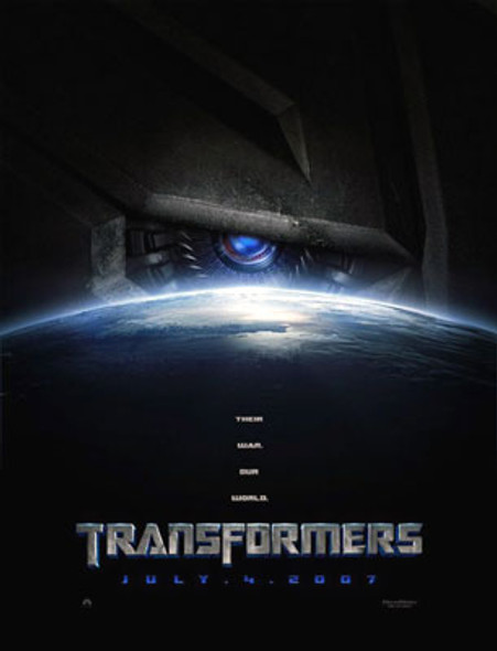 Cartel de cine original de Transformers (avance de doble cara)
