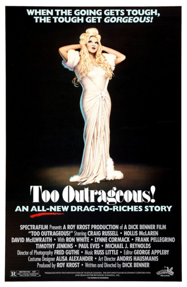 TOO OUTRAGEOUS (Single Sided Regular) ORIGINAL CINEMA POSTER